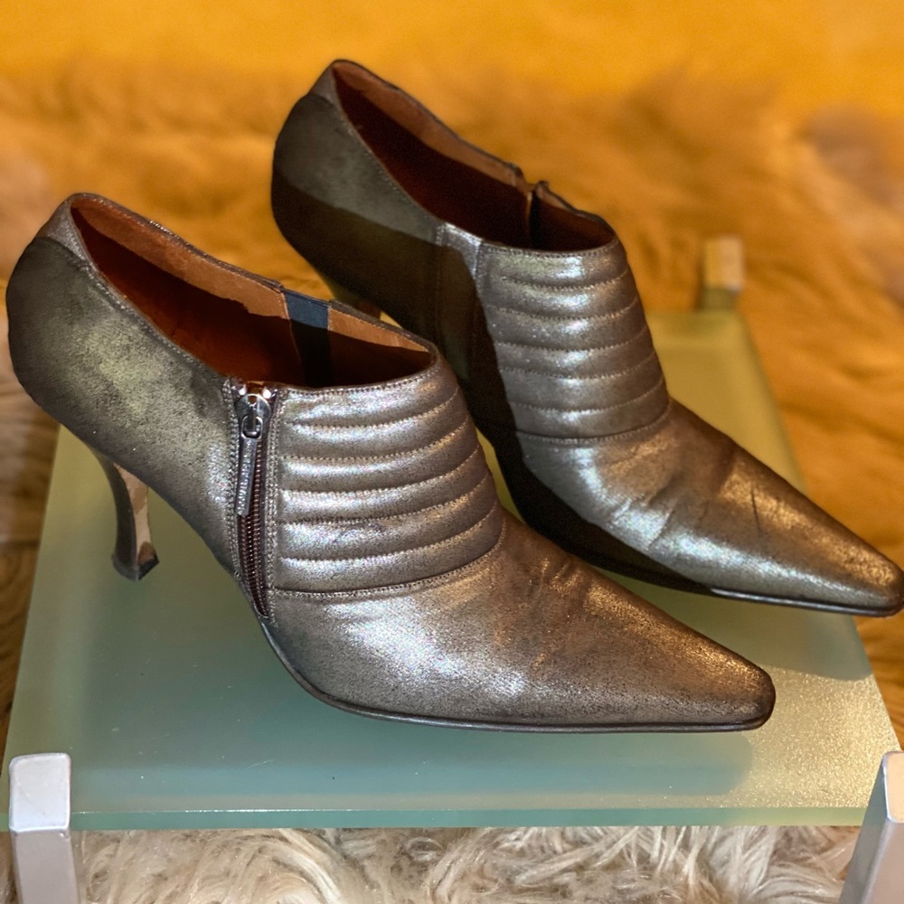 Donald Pliner Monica Distressed Metallic Bootie